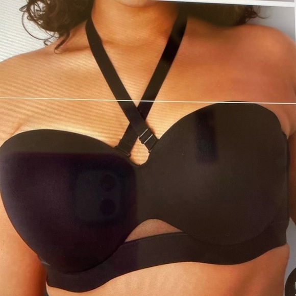 NWT Cacique Comfort Bliss Lightly Lined Multi-Way Strapless Bra 48B, 42C Nude - Picture 6 of 12